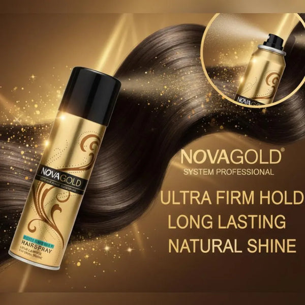 Nova Gold Ultra Firm Hold Hairspray: Long-Lasting Style & Natural Shine