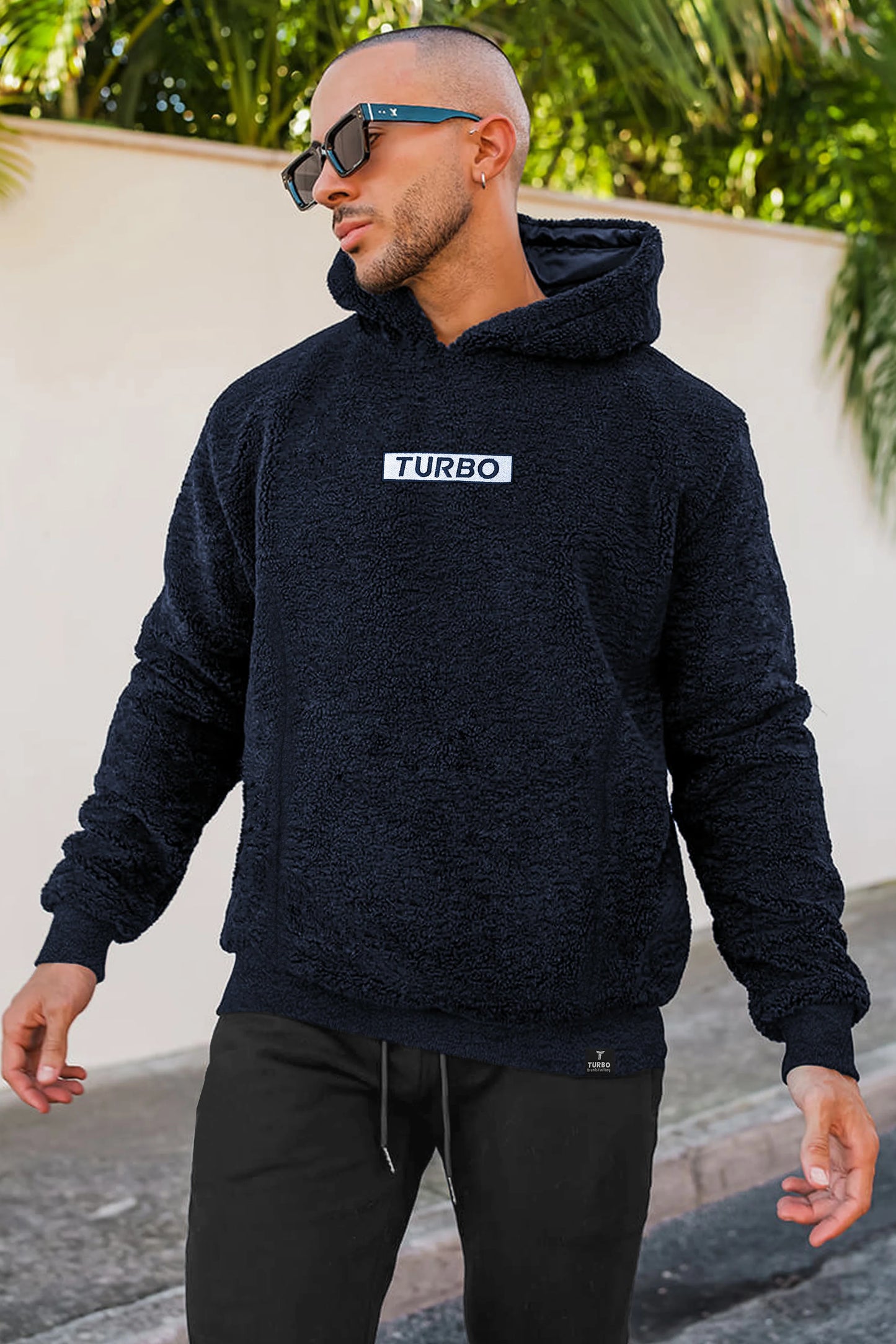 Turbo Cozy Imported Sherpa-Lined Hoodie