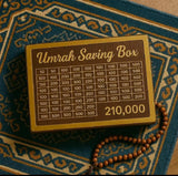 Premium Wooden Umrah Saving Box – 210,000 Savings Goal Challenge Tracker