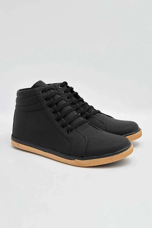 Men's Chatelet Faux Leather Long Sneakers Shoes